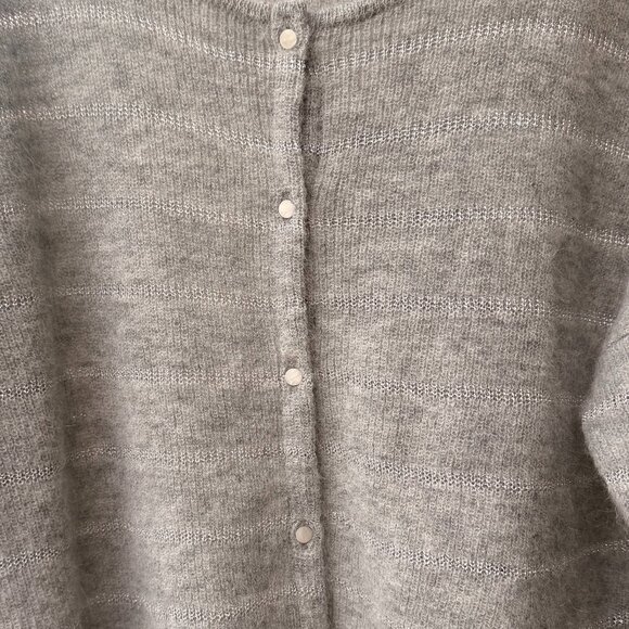 Sezane Gaspard Grey & Silver Knit Cardigan - Picture 8 of 10